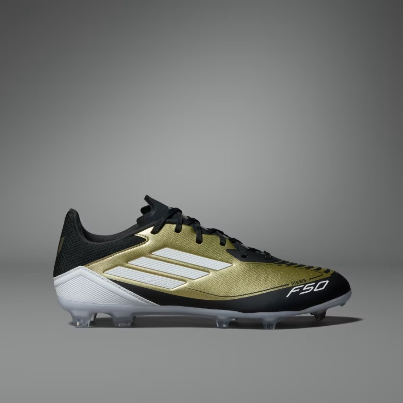 Chuteira Campo Messi F50 League Firm Multi-Ground - Ouro - KellesNet