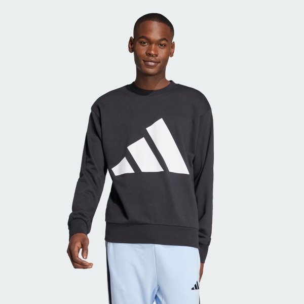 Moletom Masculino Essentials Big Logo Adidas Preto KellesNet