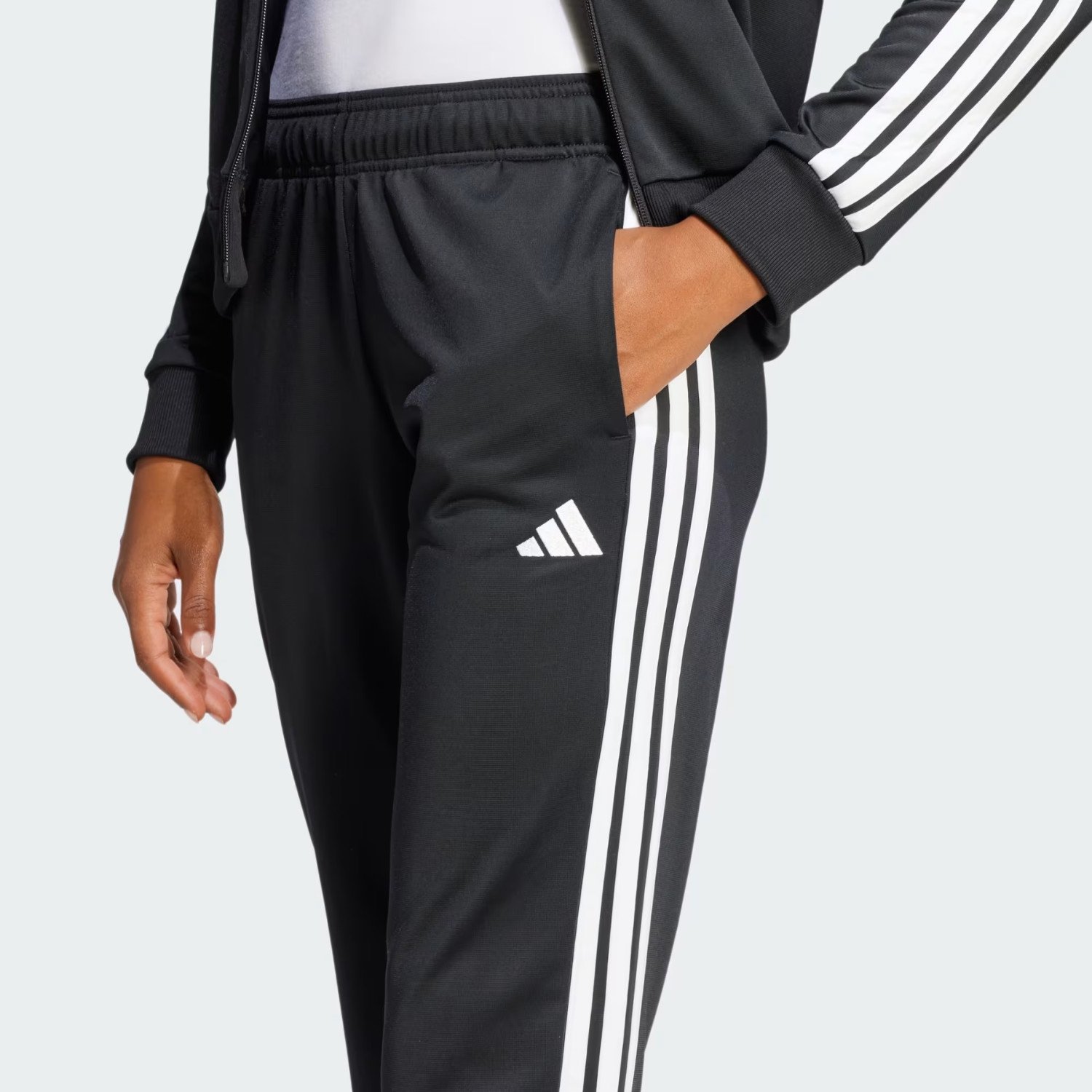 Agasalho Feminino Adidas Essentials 3 Listras - Preto - KellesNet