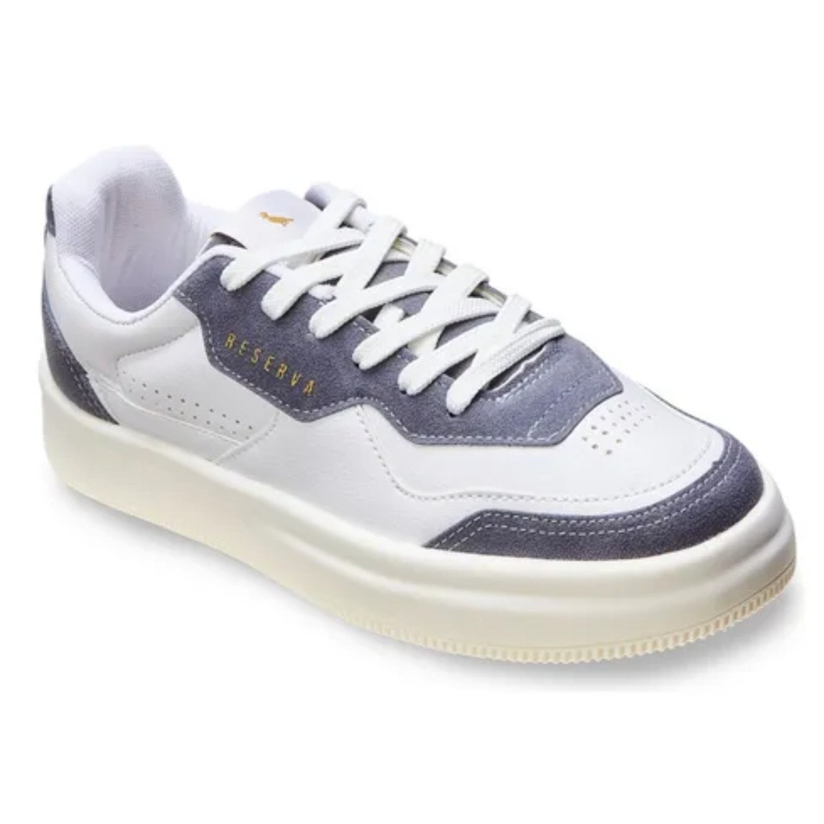 Tênis Masculino Troy Casual Reserva - Branco/Azul - KellesNet