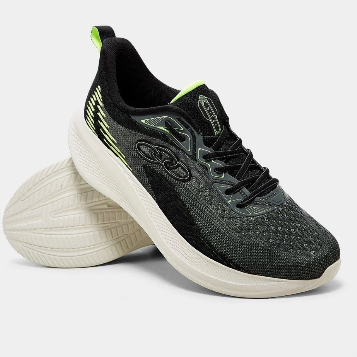 Tênis Masculino Nível 43211421 Olympikus - Chumbo/Verde - KellesNet
