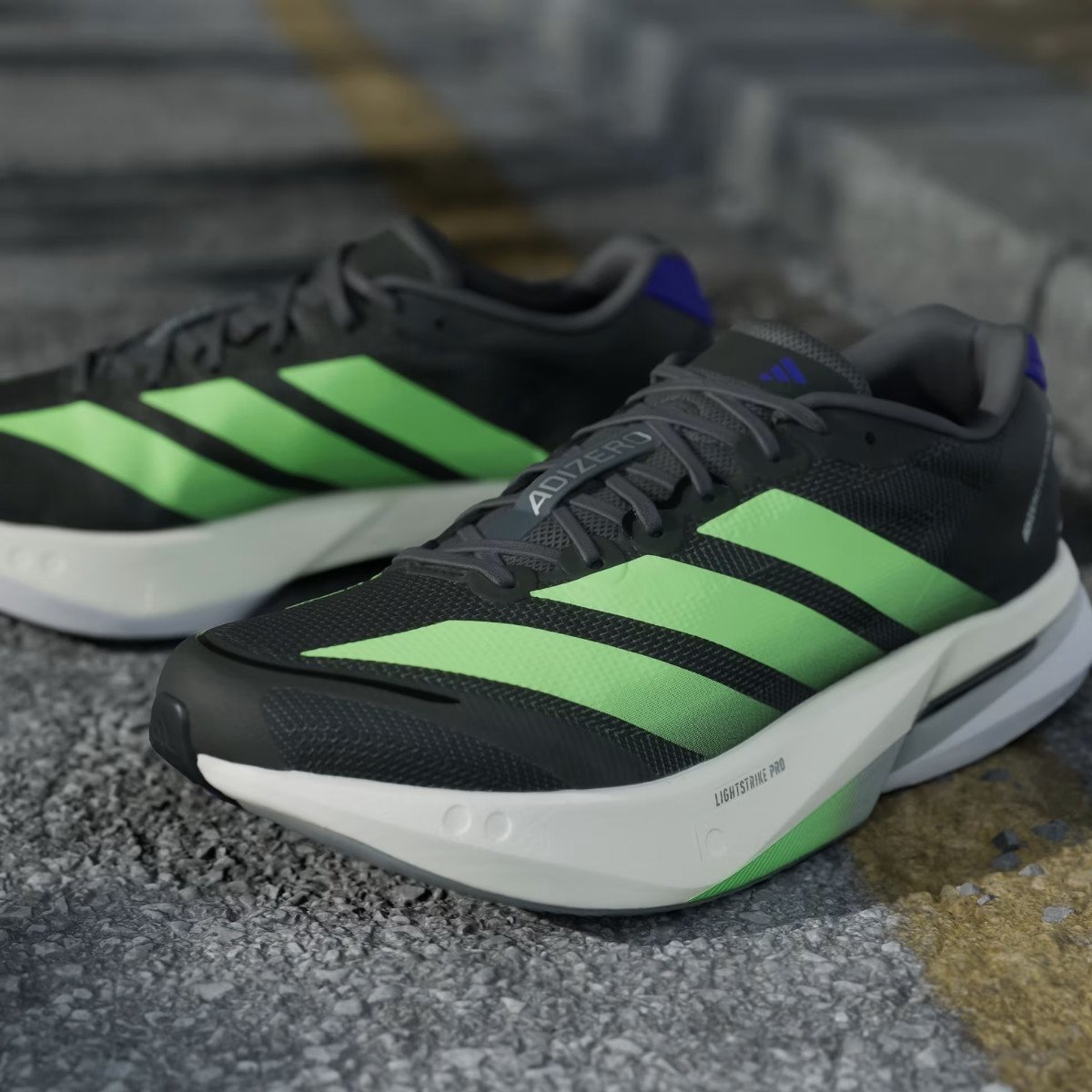 Tênis Masculino Adidas Adizero Boston 13 - Preto/verde - kellesnet