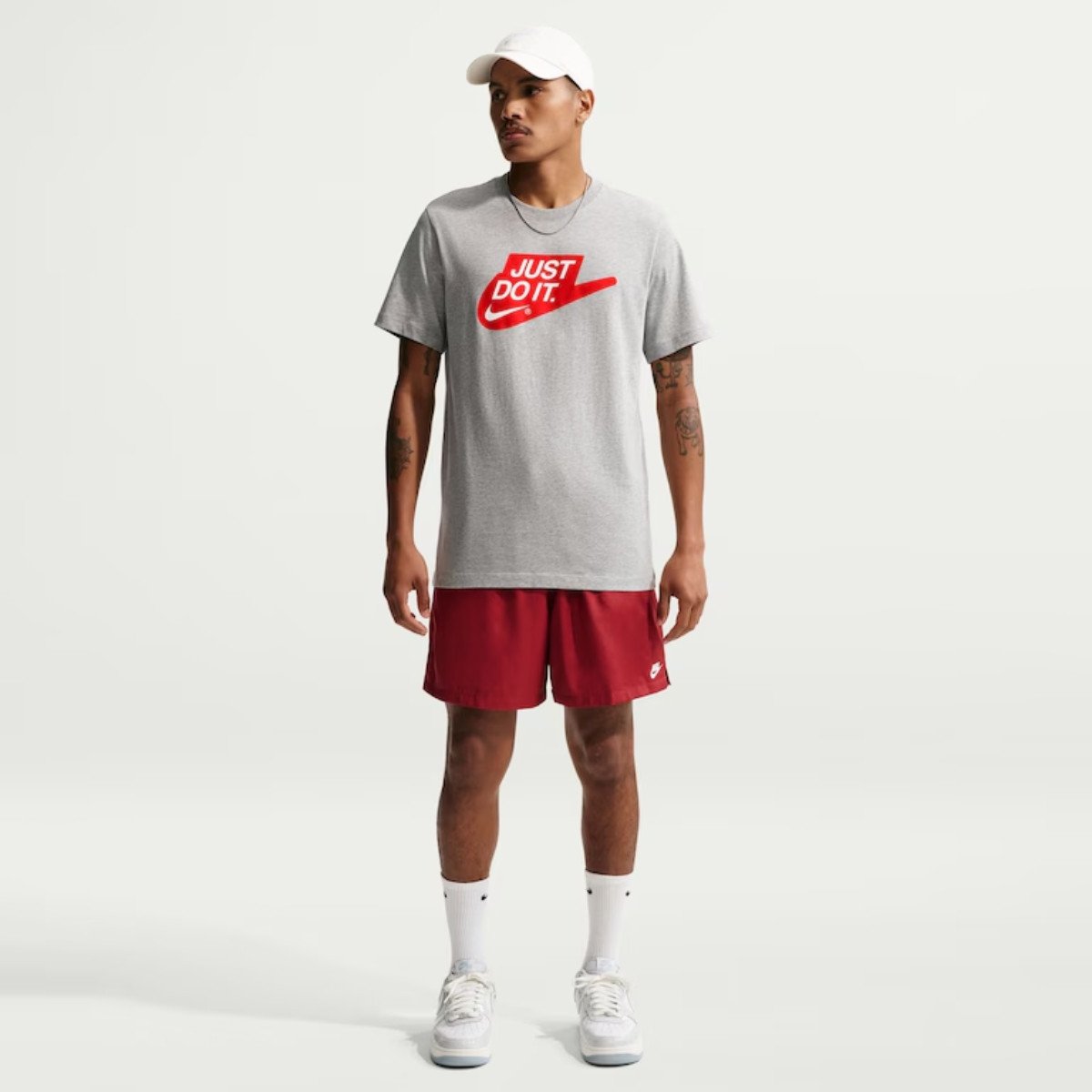 Camiseta Masculina Manga Curta Nike - Cinza - KellesNet