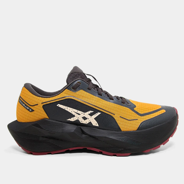 Tênis Asics Masculino Novablast 6 GTX - Preto/Amarelo - Kellesnet